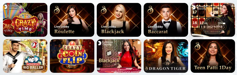 Jeux de casino en direct CASINO WOLFY