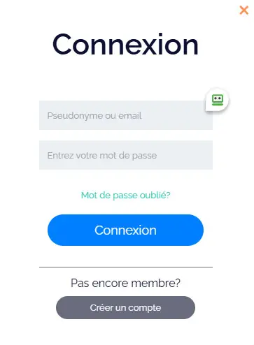 Connexion des membres du Casino Wolfy
