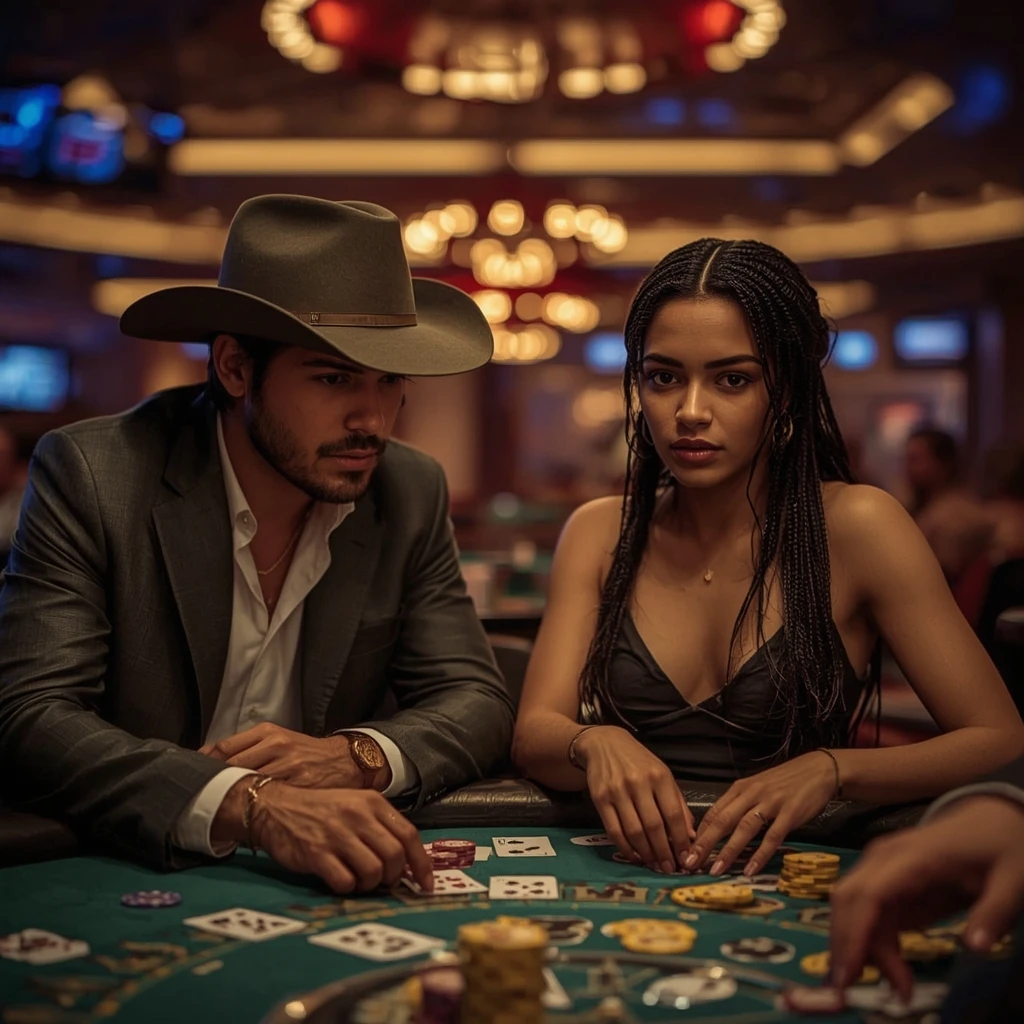 photo de deux joueurs de poker Casino Wolfy